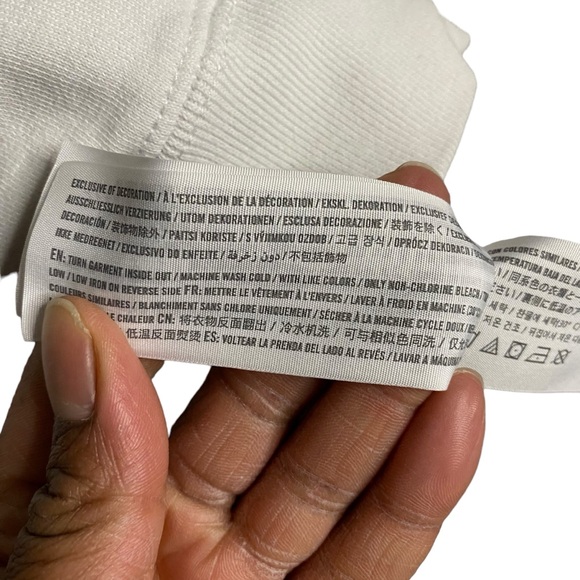 Abercrombie & Fitch Off-White Pride Love Flip Sequin Sweatshirt Hoodie - Picture 8 of 14